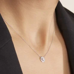 Histoire d'Or Collier Star Or Blanc Oxyde De Zirconium