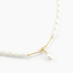 Histoire d'Or Collier Stella-rose Or Jaune Perle De Culture