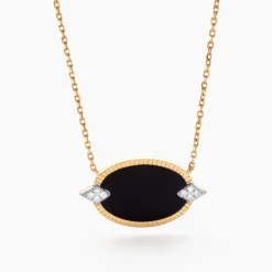 Collier Tahina Or Jaune Onyx Diamant-Histoire d'Or New