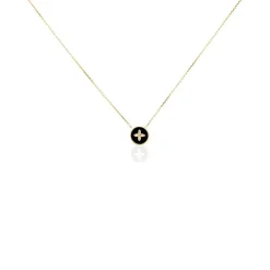 Histoire d'Or Collier Talisman Or Jaune Agate Diamant