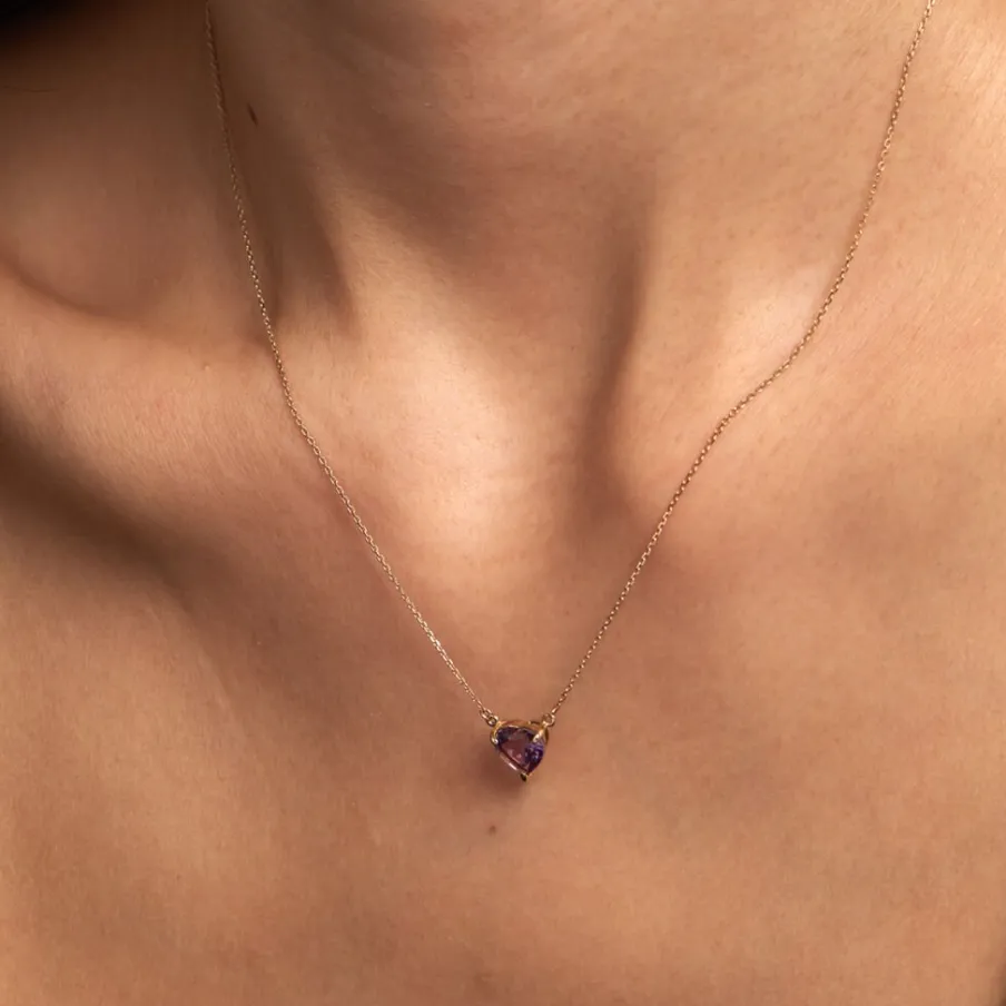 Histoire d'Or Collier Tender Love Or Jaune Améthyste