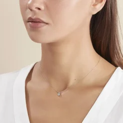 Histoire d'Or Collier Teresa Or Blanc Topaze Et Diamant