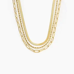 Histoire d'Or Collier Thika Acier Jaune