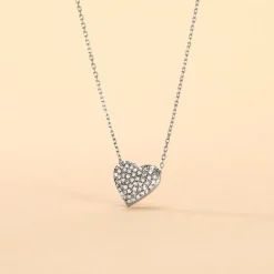 Histoire d'Or Collier Ti Amo Or Blanc Diamant