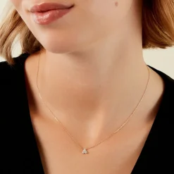 Histoire d'Or Collier Usoa Or Jaune Diamant Synthétique