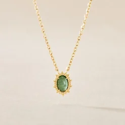 Histoire d'Or Collier Vintage Love Plaqué Or Jaune Aventurine