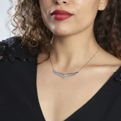 Histoire d'Or Collier Wilna Acier Blanc