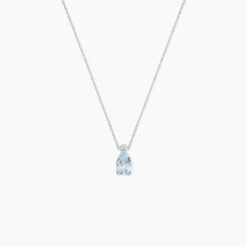 Collier Yrene Or Blanc Topaze-Histoire d'Or New