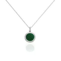 Collier Zea Argent Blanc Malachite-Histoire d'Or Online