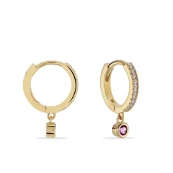 Histoire d'Or Creoles Dili Plaqué Or Pierres