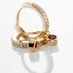 Histoire d'Or Creoles Dili Plaqué Or Pierres