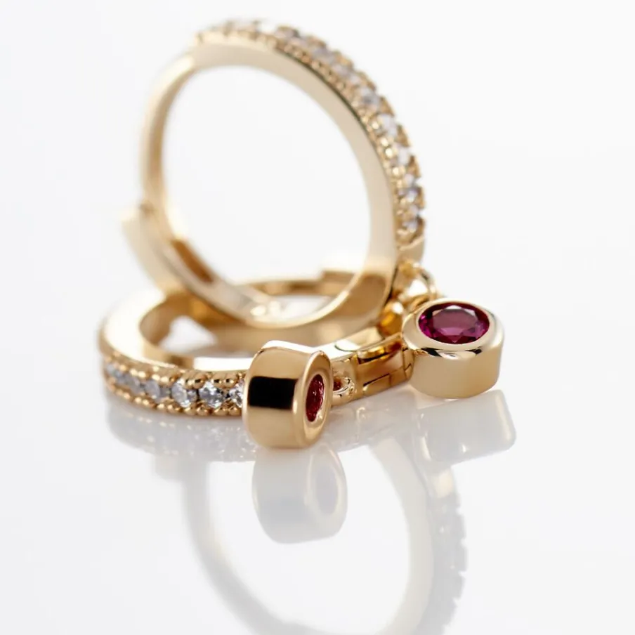 Histoire d'Or Creoles Dili Plaqué Or Pierres