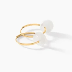 Histoire d'Or Creoles Or Jaune Vicenze Nacre