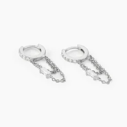 Histoire d'Or Créole Argent Blanc Javier Oxydes De Zirconium