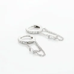 Histoire d'Or Créole Argent Blanc Javier Oxydes De Zirconium