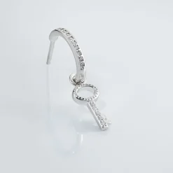 Histoire d'Or Créole Unitaire Ancelin Rondes Argent Blanc Oxyde De Zirconium