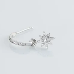 Histoire d'Or Créole Unitaire Ancelin Rondes Argent Blanc Oxyde De Zirconium