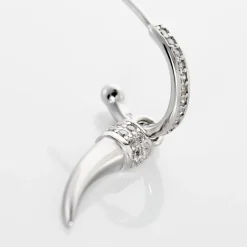 Histoire d'Or Créole Unitaire Argent Blanc Ancelin Oxydes De Zirconium