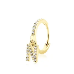 Histoire d'Or Créole Unitaire Léria Or Jaune Oxydes De Zirconium