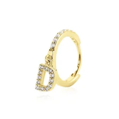 Histoire d'Or Créole Unitaire Léria Or Jaune Oxydes De Zirconium