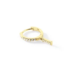 Histoire d'Or Créole Unitaire Léria Or Jaune Oxydes De Zirconium