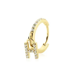 Histoire d'Or Créole Unitaire Léria Or Jaune Oxydes De Zirconium