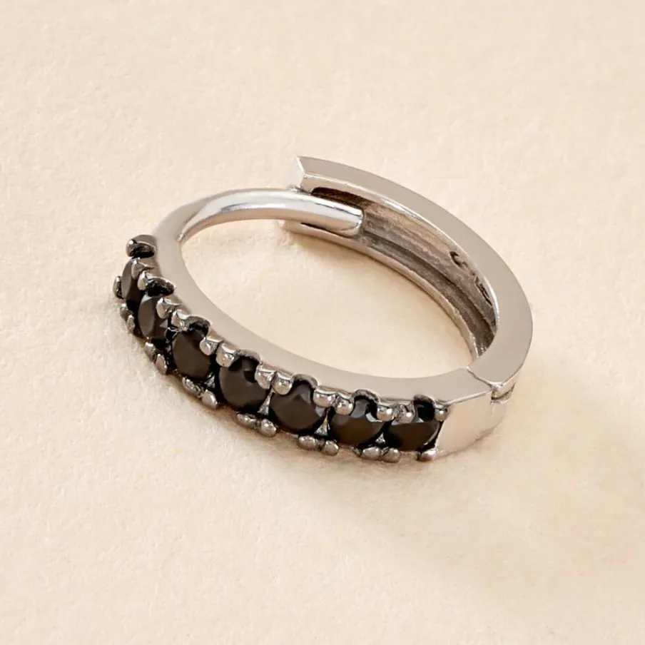 Histoire d'Or Créole Unitaire Vito Or Blanc Oxyde De Zirconium