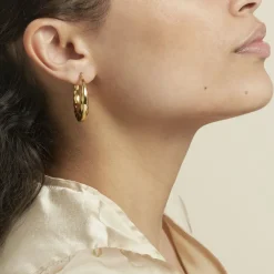 Histoire d'Or Créoles Acier Doré Ibbie