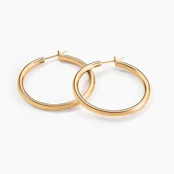 Histoire d'Or Créoles Adalie Lisse Plaqué Or Jaune