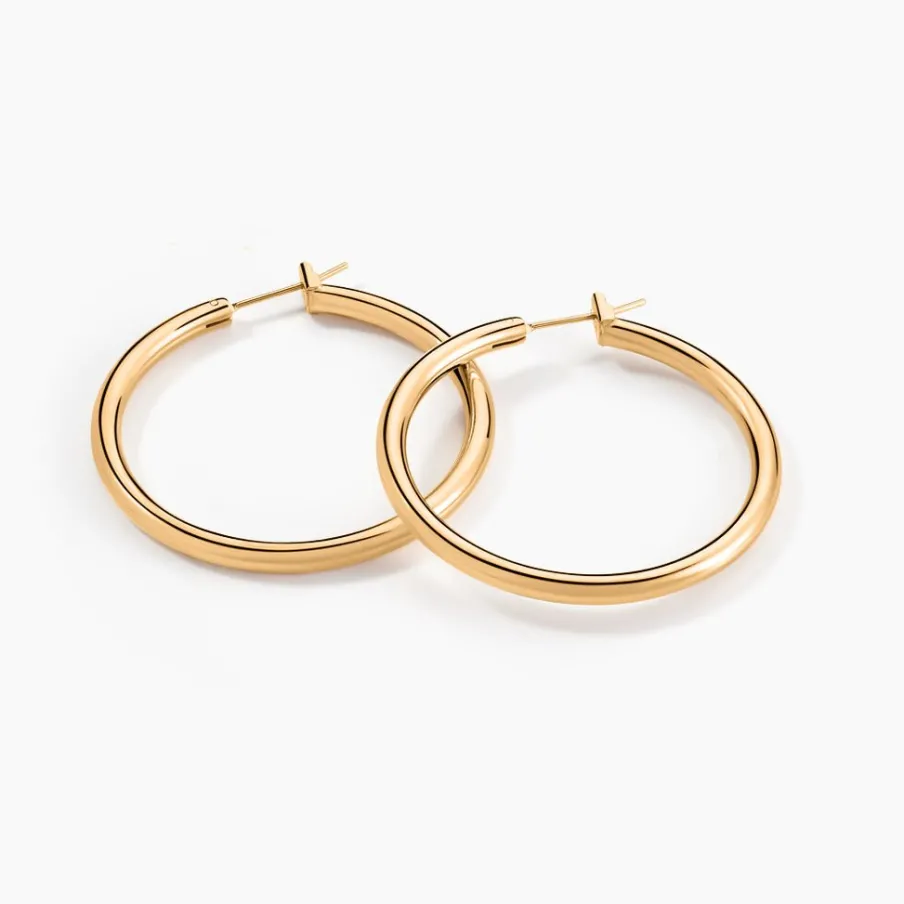 Histoire d'Or Créoles Adalie Lisse Plaqué Or Jaune