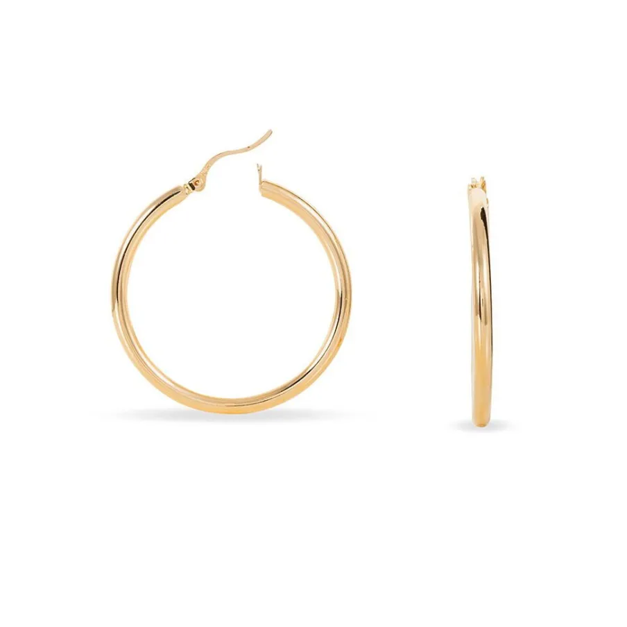 Histoire d'Or Créoles Adalie Lisse Plaqué Or Jaune