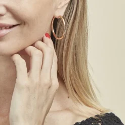 Histoire d'Or Créoles Adalie Lisse Plaqué Or Jaune