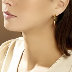 Créoles Adama Acier Jaune-Histoire d'Or Sale