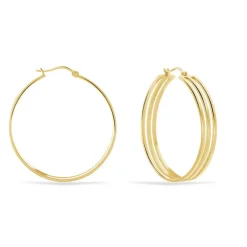 Créoles Adel Acier Jaune-Histoire d'Or Clearance