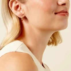 Histoire d'Or Créoles Amae Plaque Or Jaune