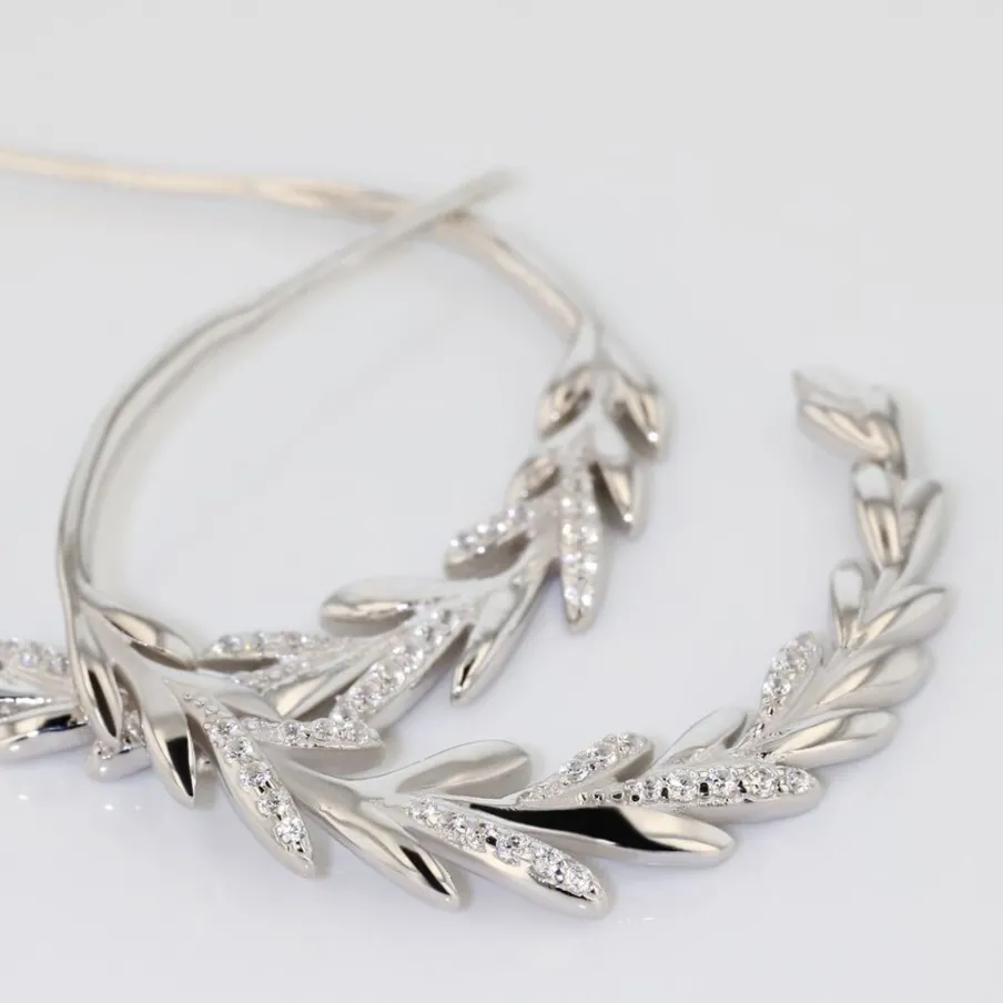 Histoire d'Or Créoles Andeol Rondes Argent Blanc Oxyde De Zirconium