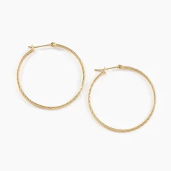 Histoire d'Or Créoles Anusha Plaqué Or Jaune