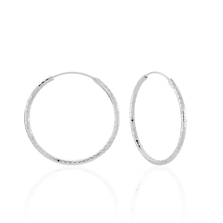 Histoire d'Or Créoles Argent Blanc Agathe