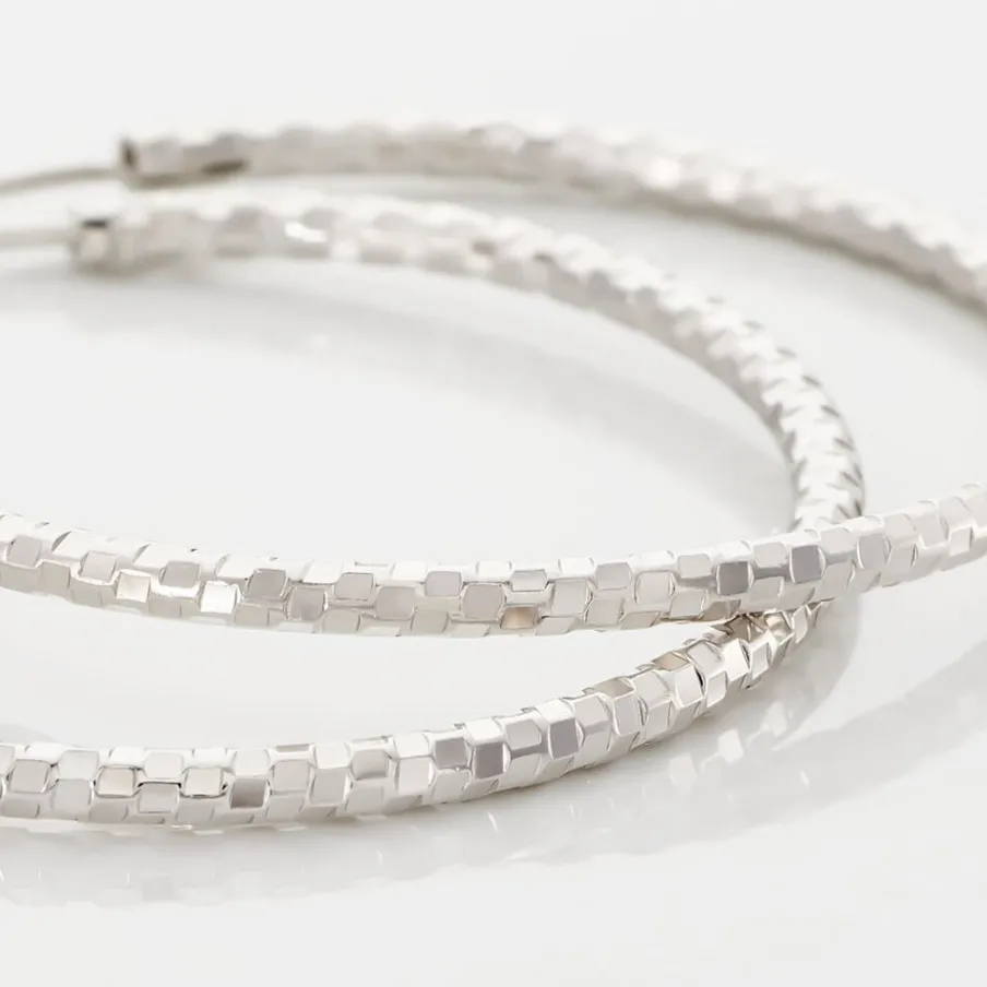 Histoire d'Or Créoles Argent Blanc Agathe