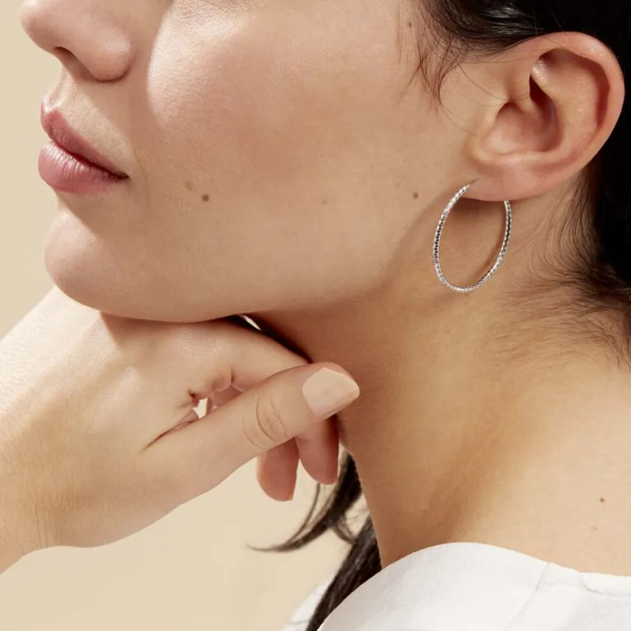 Histoire d'Or Créoles Argent Blanc Agathe