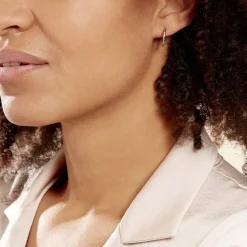 Histoire d'Or Créoles Argent Blanc Agathe