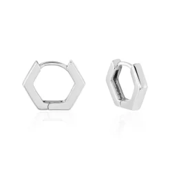 Histoire d'Or Créoles Argent Blanc Agnese