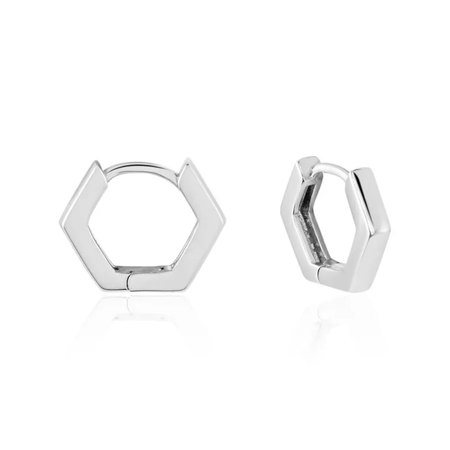 Histoire d'Or Créoles Argent Blanc Agnese