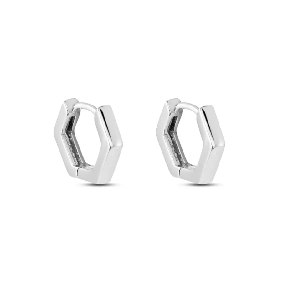 Histoire d'Or Créoles Argent Blanc Agnese