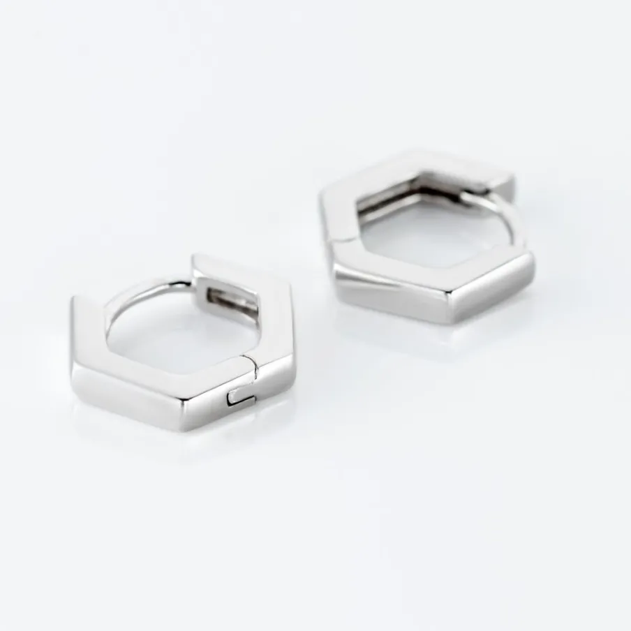 Histoire d'Or Créoles Argent Blanc Agnese