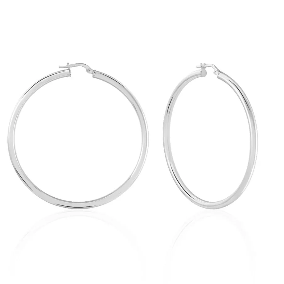 Histoire d'Or Créoles Argent Blanc Anne