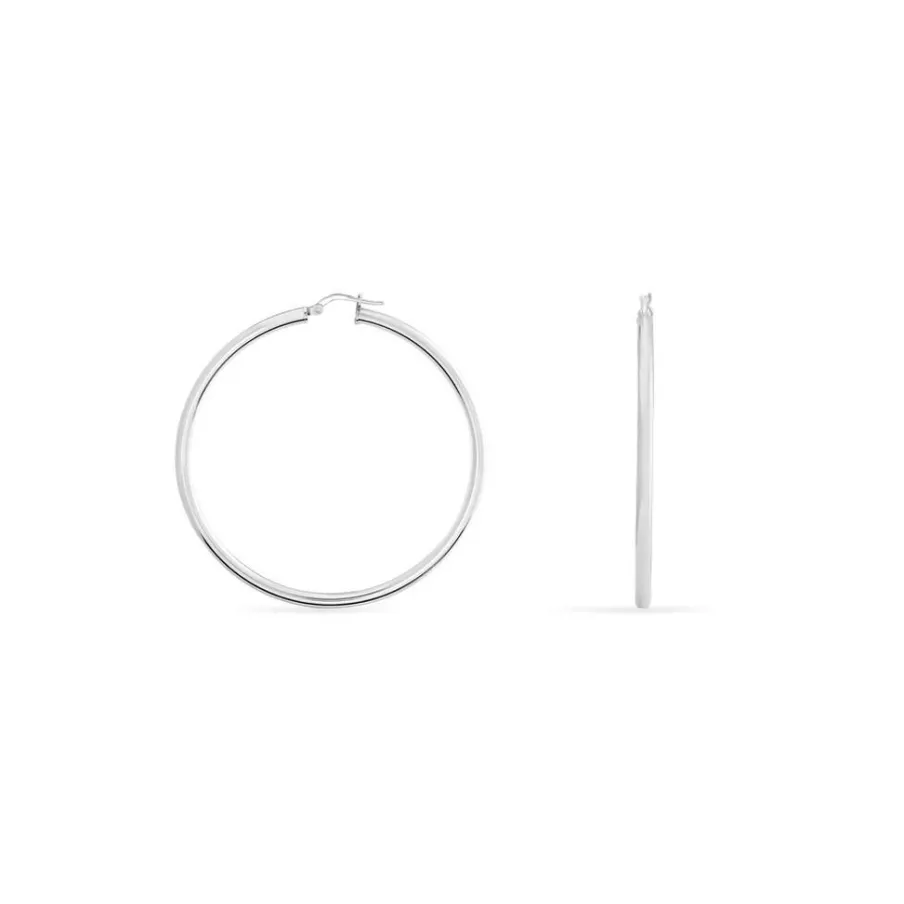 Histoire d'Or Créoles Argent Blanc Anne