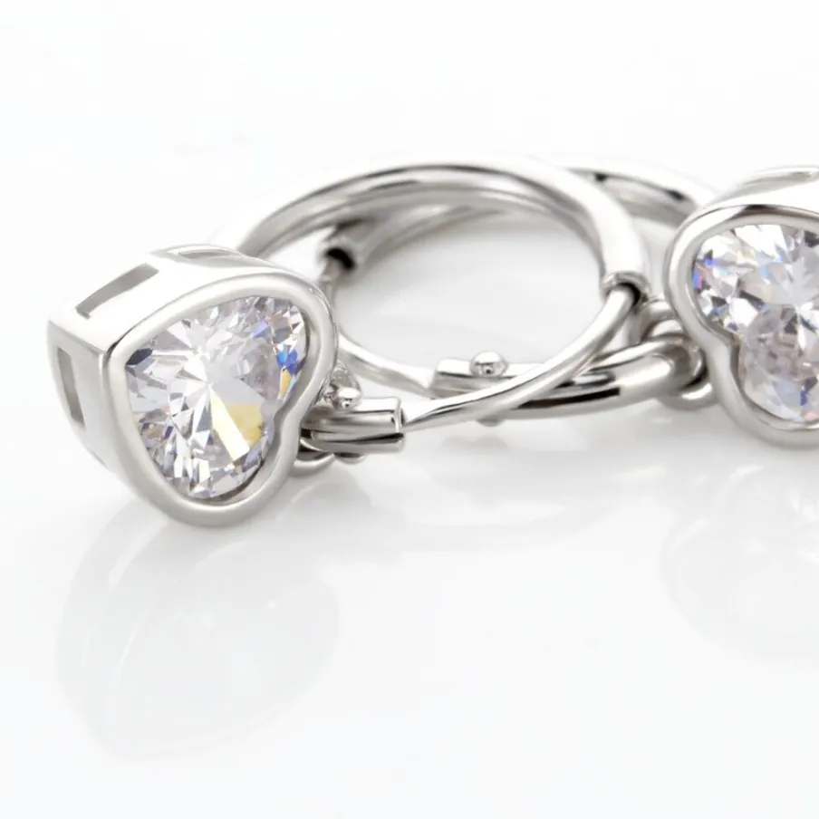 Histoire d'Or Créoles Argent Blanc Dahud Oxydes De Zirconium