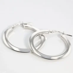 Histoire d'Or Créoles Argent Blanc Hally