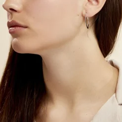 Histoire d'Or Créoles Argent Blanc Hally